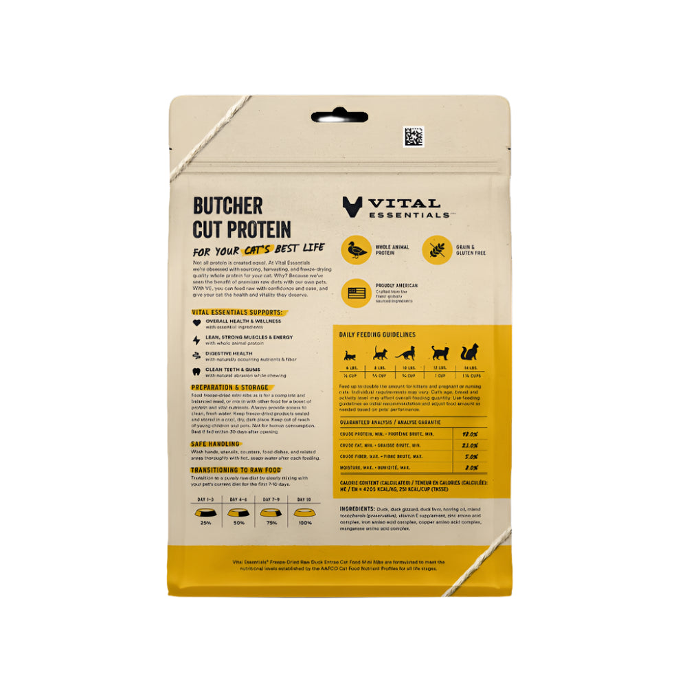 Freeze Dried Raw - Duck Entree Mini Nibs Cat Food - Image 2