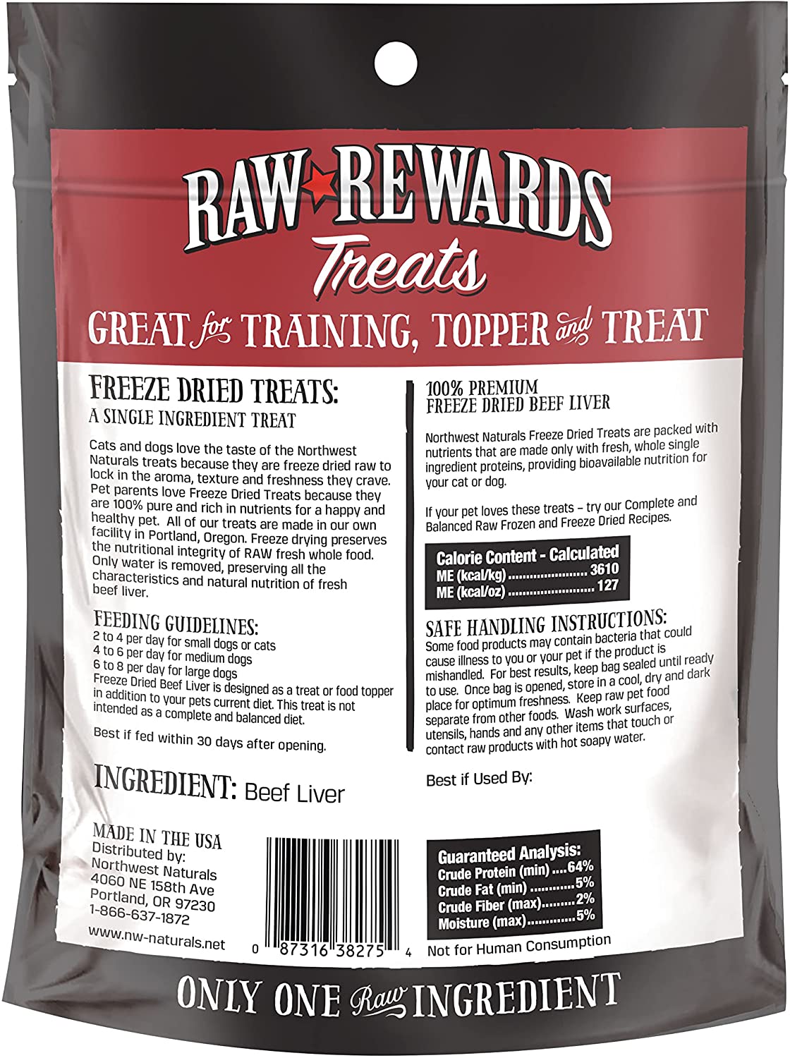 Raw Rewards Freeze Dried Beef Liver Treats for Dogs & Cats - Image 2