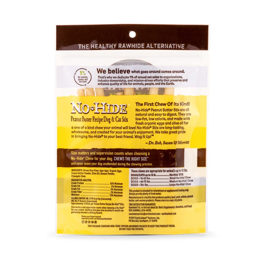 No Hide Peanut Butter Stix Dog Chews - Image 2