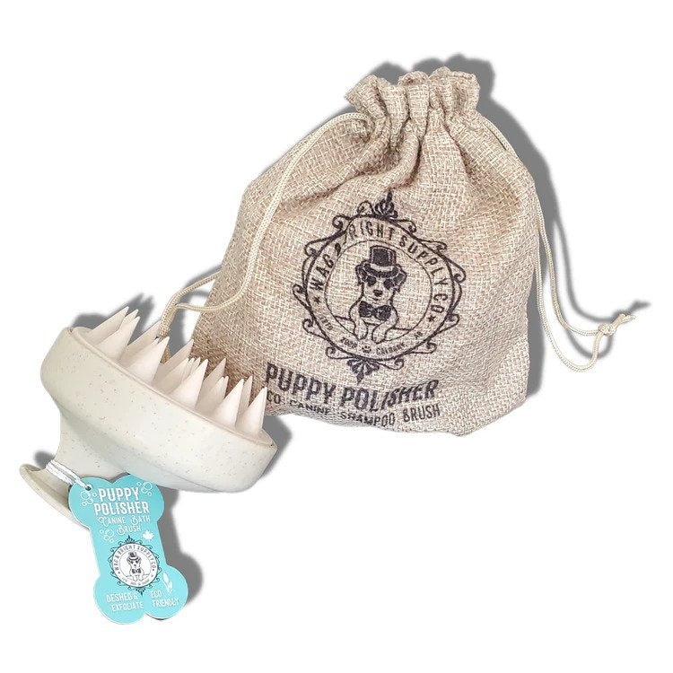 Puppy Polisher - Eco Wheat Straw & Silicone Dog Shampoo Brush - Image 2