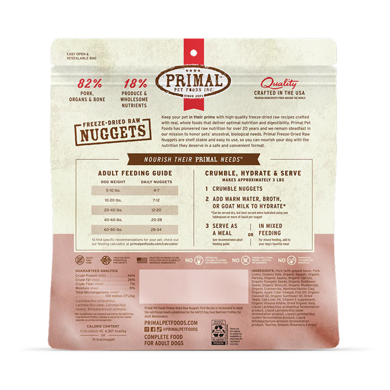 Freeze Dried Pork Nuggets Dog Food - Image 2