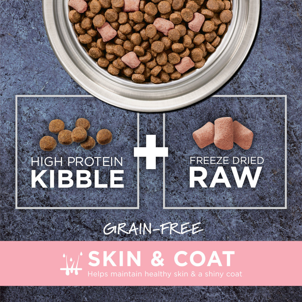 Raw Boost Skin & Coat Grain Free Kibble + Raw Adult Dog Dry Food - Chicken - Image 3