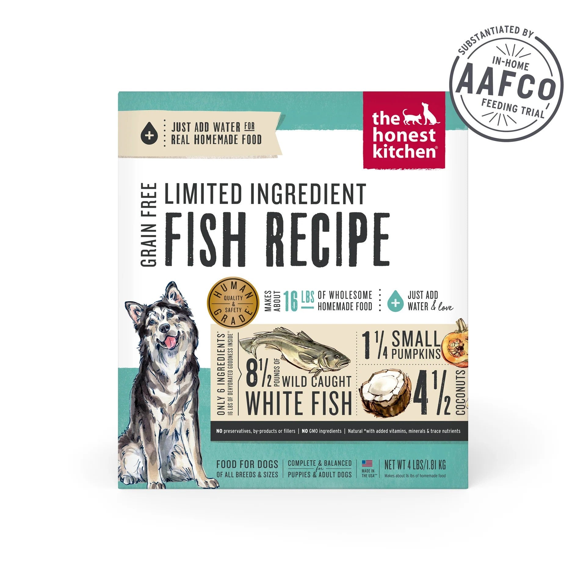 Adult Grain Free Limited Ingredient Fish & Coconut Complete Dehydrated Dog Food - Image 2